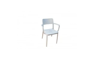 Scaun clasic din plastic, alb image