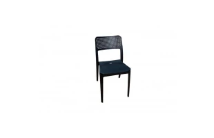 Scaun cu spatar, din plastic, negru image
