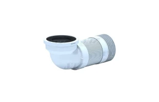 Racord WC flexibil si extensibil cu cot 90grad cu manson. L: 265-450mm. Aniplast 'K719REU' image