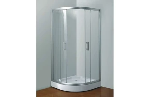 Cabina de dus, 900x900x1800mm, semirotunda, sticla transparenta, fara cada, MPN image