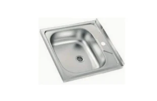Chiuveta incastrabila ASIL. Fara picurator. Inox. 500 x 500 x 100 mm. d 0.35 mm. Finisaj periat. 0.4 mm. image