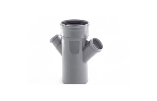 Cruce PP pentru canalizare Turplast-Bis. d 110 x 50 x 50 mm. 45 grade. Gri. image