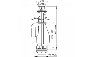 Mecanism de scurgere A08 3/6L Alcaplast image