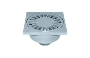 Gratar pentru teava de canalizare Aquer. Iesire dreapta. PVC. Gri. d 50 mm. 150 x 150 mm. image
