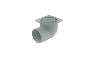 Gratar pentru teava de canalizare Aquer. Iesire in laterala. PVC. Gri. d 50 mm. 100 x 100 mm. image
