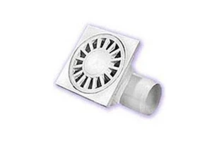 Gratar pentru teava de canalizare Aquer. Iesire in laterala. PVC. Gri. d 50 mm. 150 x 150 mm. image