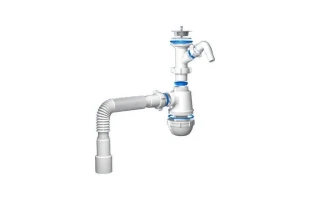 Sifon Ani Grot 1 1/2' x  40 cu racord pentru masina de spalat d40х40/50. Aniplast 'А2015' image